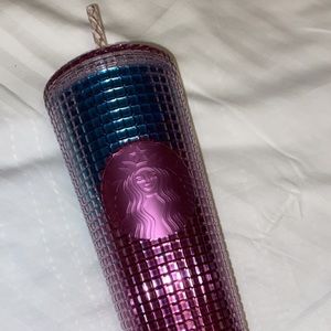 Starbucks May 2021 Blue and Pink Bling Tumbler